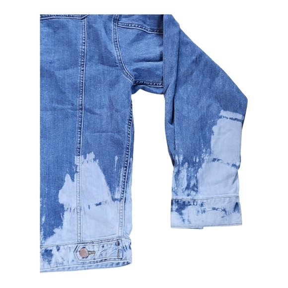 L.T.J (Letter to Juliet) distressed modern casual denim jacket Size Large NEW - Picture 7 of 12